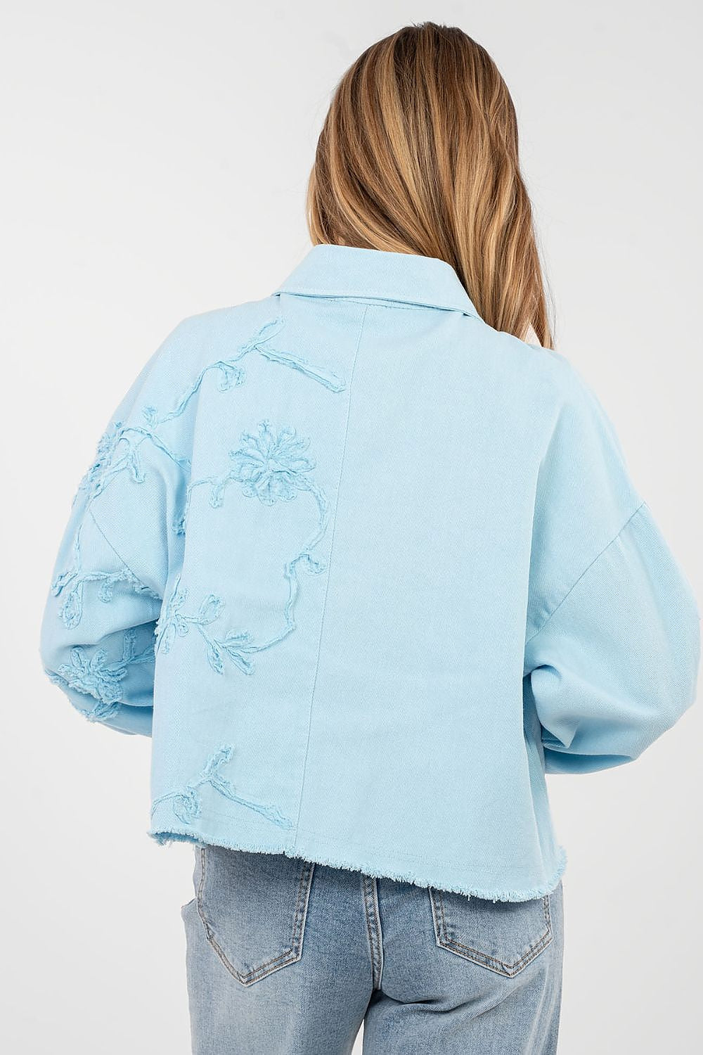   Kurtka Damska Model IT-KR-FL9993.77 Light Blue - Rue Paris 