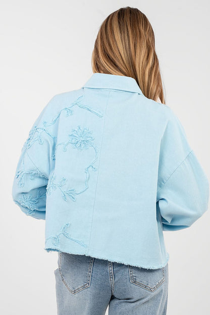   Kurtka Damska Model IT-KR-FL9993.77 Light Blue - Rue Paris 
