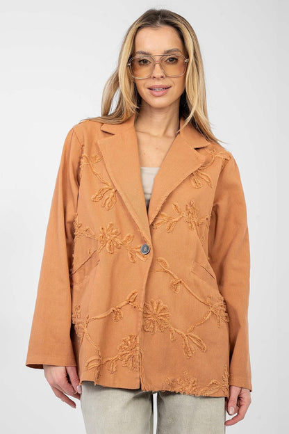   Marynarka Model IT-MA-FL9992.97 Dark Orange - Rue Paris 