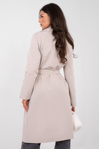   Płaszcz Damski Model IT-PL-FL8808.32 Beige - Rue Paris 