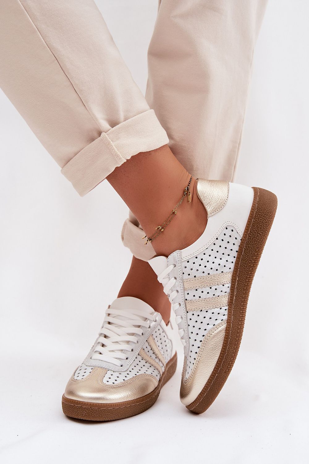   Buty Sportowe Model Zazoo N1318 Silver/Gold - Step in style 