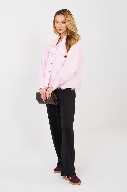   Kurtka Damska Model IT-KR-FL10001.54 Light Pink - Rue Paris 