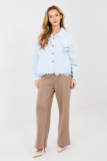   Kurtka Damska Model IT-KR-FL10001.54 Light Blue - Rue Paris 