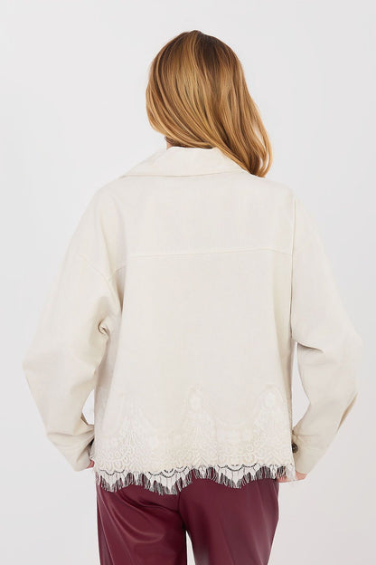   Kurtka Damska Model IT-KR-FL10001.54 Light Beige - Rue Paris 
