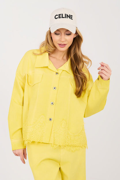   Kurtka Damska Model IT-KR-FL10001.54 Yellow - Rue Paris 