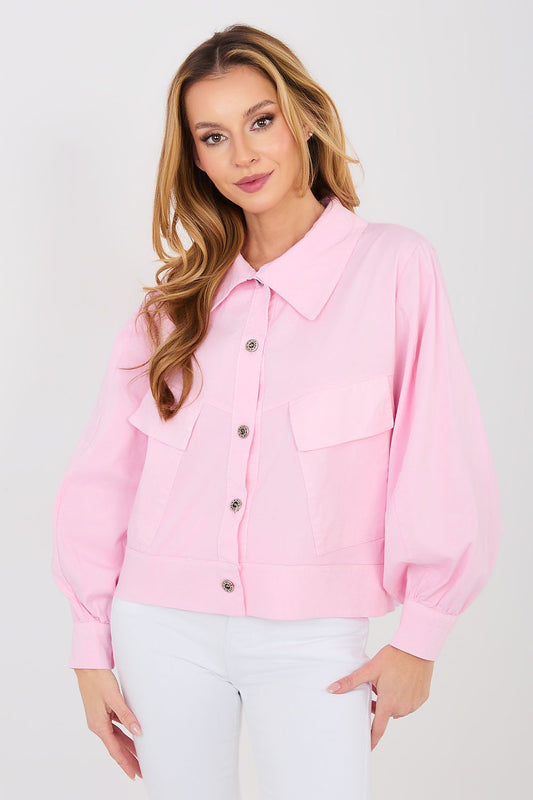   Koszula Damska Model IT-KR-FL10071.50 Light Pink - Rue Paris 