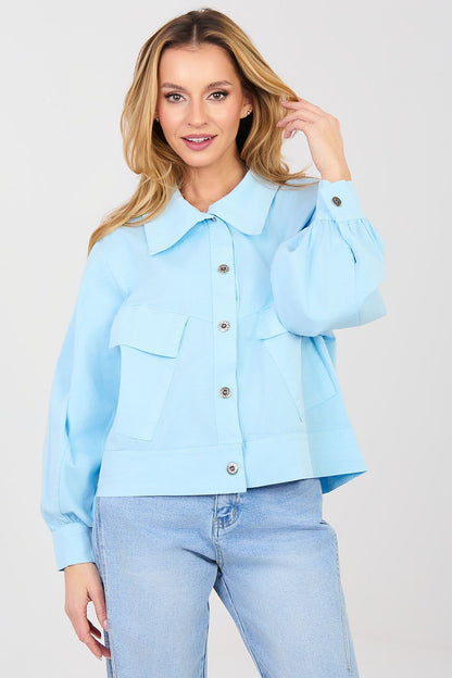   Koszula Damska Model IT-KR-FL10071.50 Light Blue - Rue Paris 