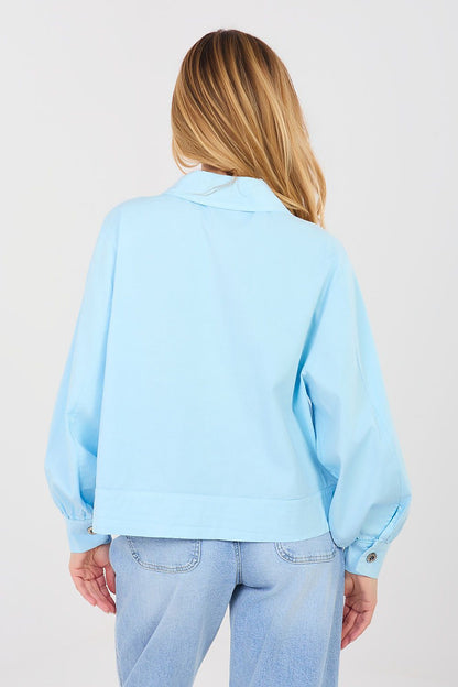   Koszula Damska Model IT-KR-FL10071.50 Light Blue - Rue Paris 