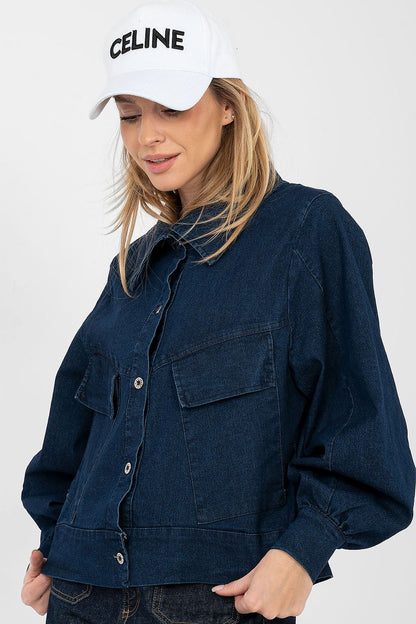  Kurtka Damska Model IT-KR-FL10071.09P Navy - Rue Paris 