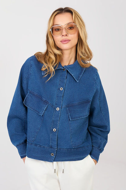   Kurtka Damska Model IT-KR-FL10071.09P Dark Blue - Rue Paris 