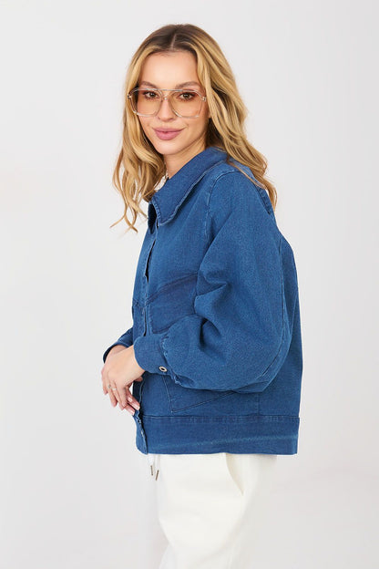   Kurtka Damska Model IT-KR-FL10071.09P Dark Blue - Rue Paris 
