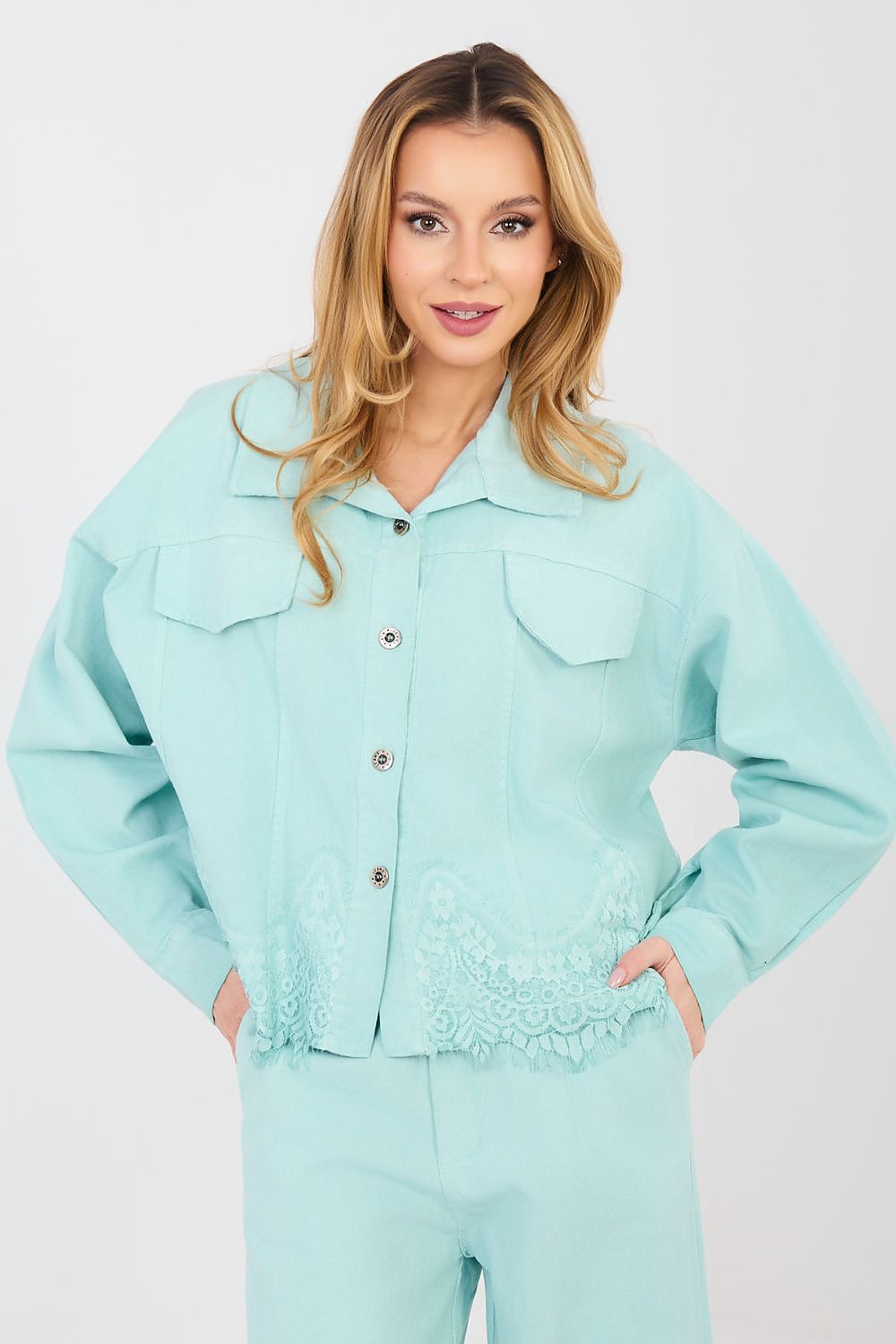   Kurtka Damska Model IT-KR-FL10001.54 Mint - Rue Paris 