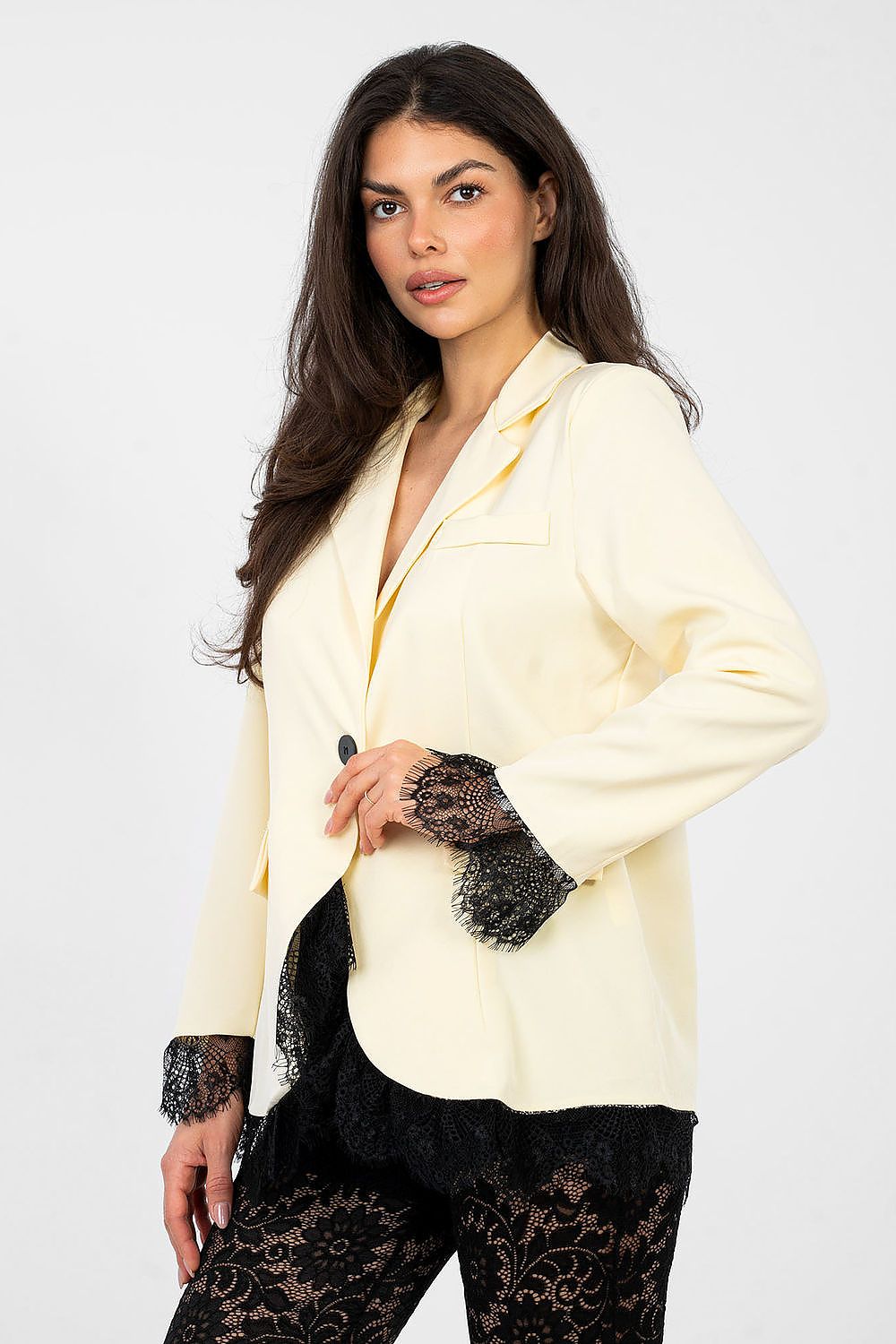   Marynarka Model MI-MA-A5288.68 Light Yellow - Italy Moda 