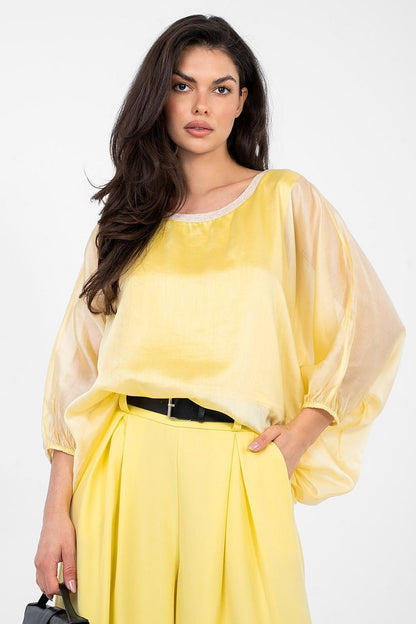   Bluzka Model IT-BZ-18868.81 Yellow - Italy Moda 