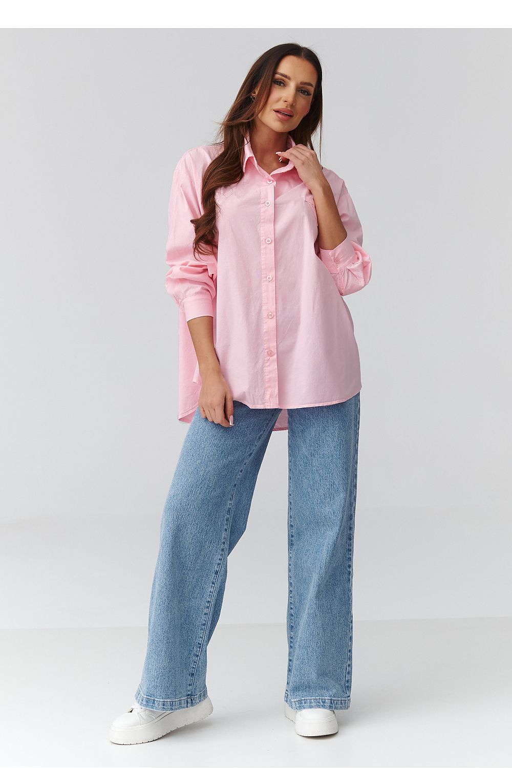   Koszula Damska Model C46 Pink - Makadamia 