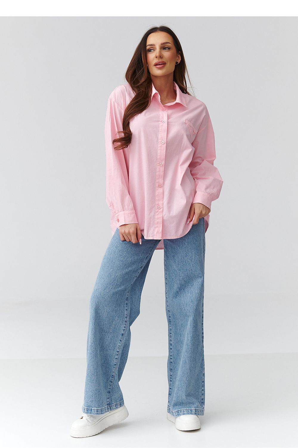   Koszula Damska Model C46 Pink - Makadamia 