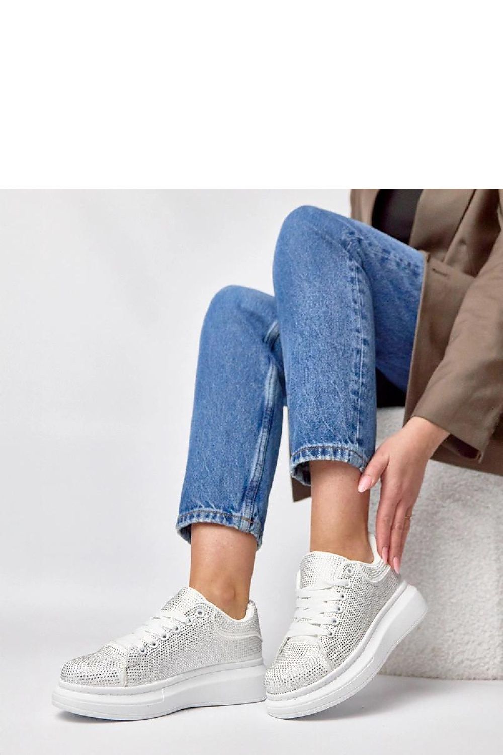   Buty Sportowe Model Rosalie 8936 White - Solea 