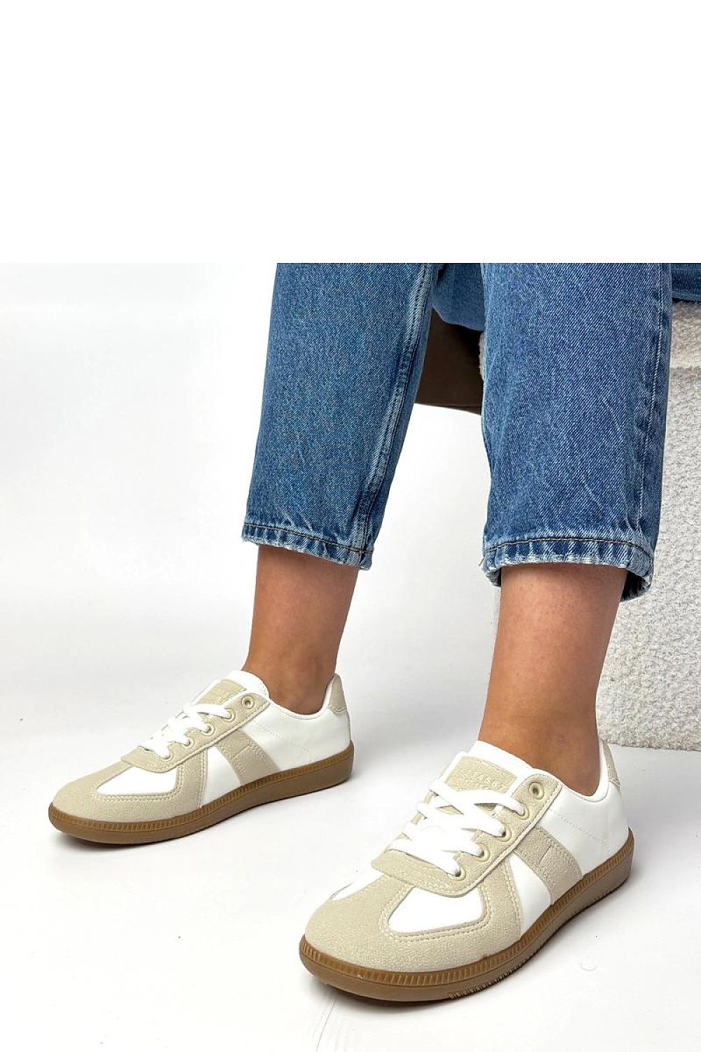   Buty Sportowe Model Valentine 881215-3 White/Beige - Solea 