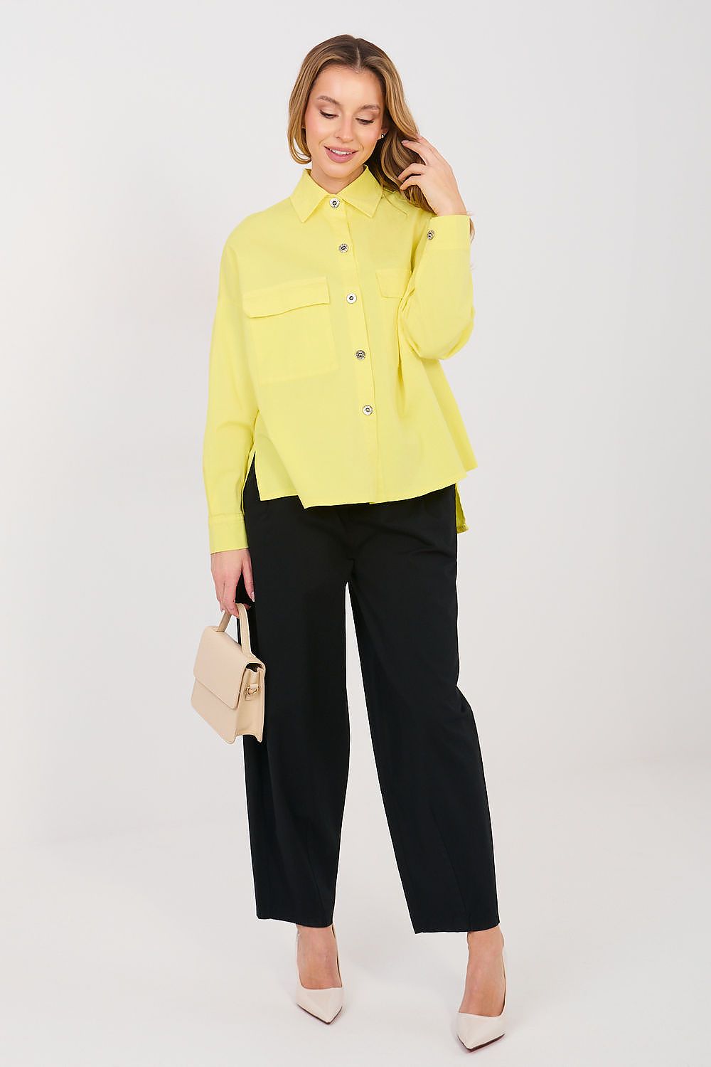   Koszula Damska Model IT-KS-FL9968.28 Yellow - Italy Moda 