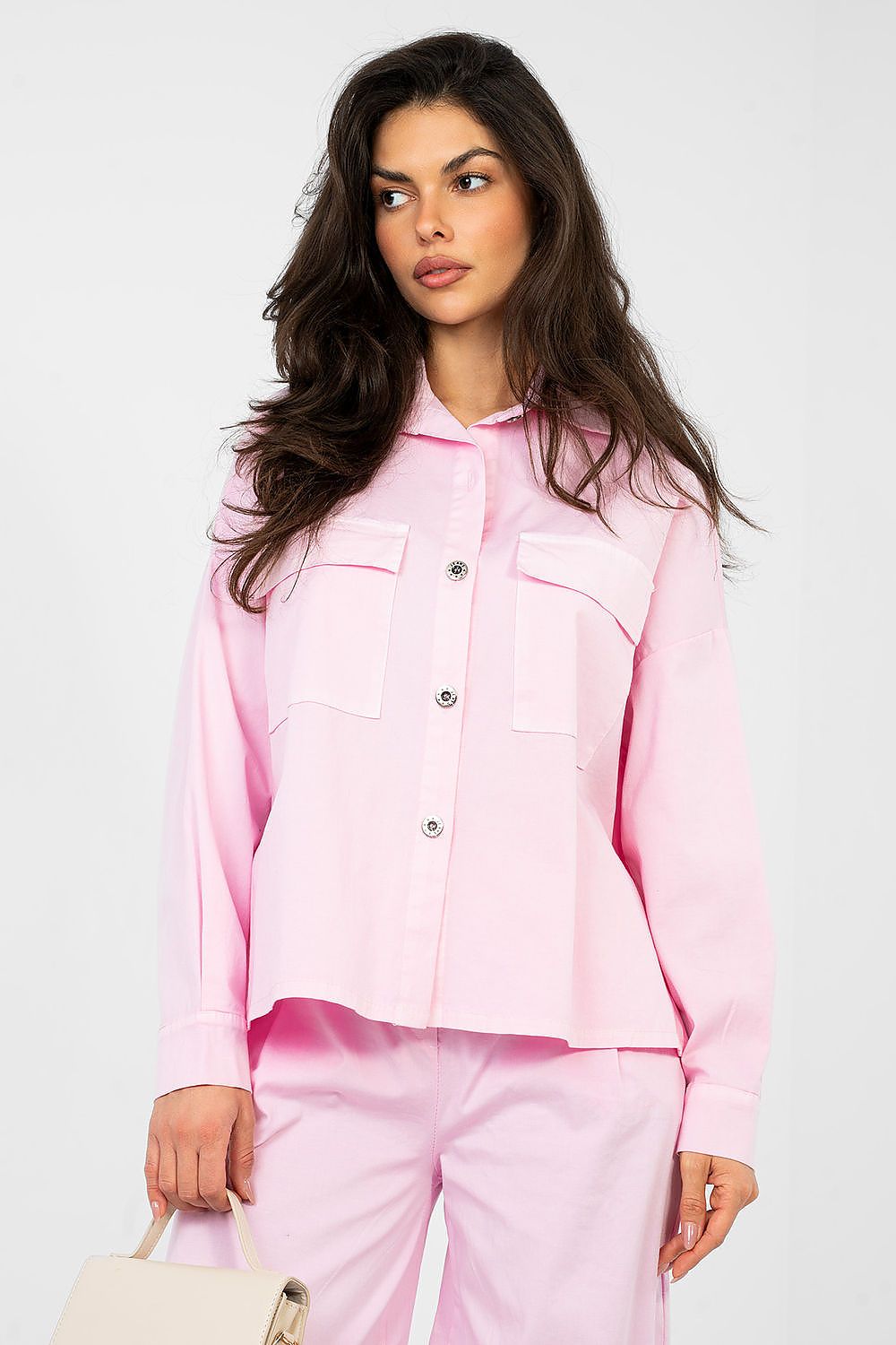   Koszula Damska Model IT-KS-FL9968.48 Light Pink - Italy Moda 