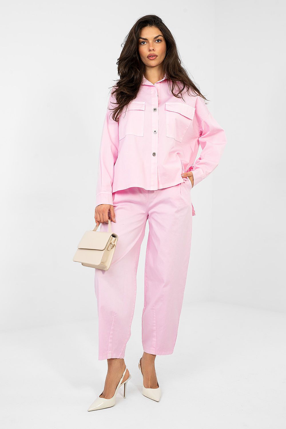   Koszula Damska Model IT-KS-FL9968.48 Light Pink - Italy Moda 
