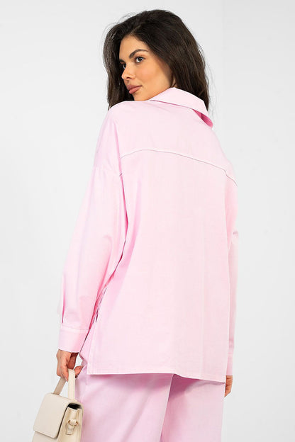   Koszula Damska Model IT-KS-FL9968.48 Light Pink - Italy Moda 