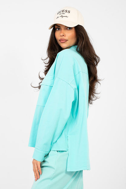   Koszula Damska Model IT-KS-FL9968.48 Turkus - Italy Moda 