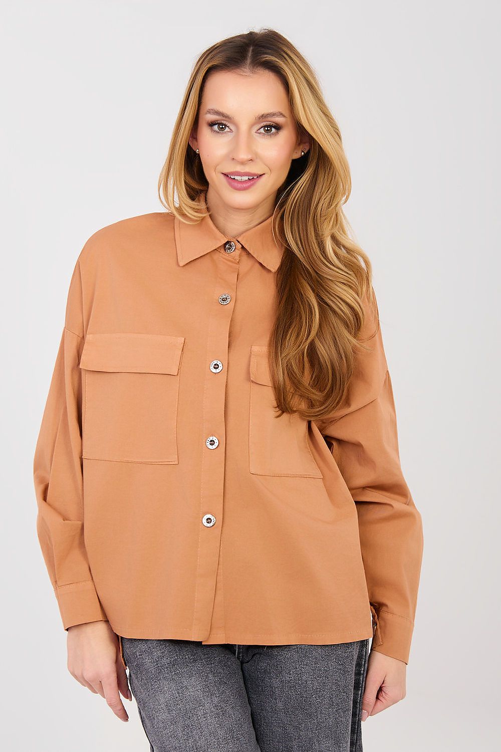   Koszula Damska Model IT-KS-FL9968.28 Dark Orange - Italy Moda 