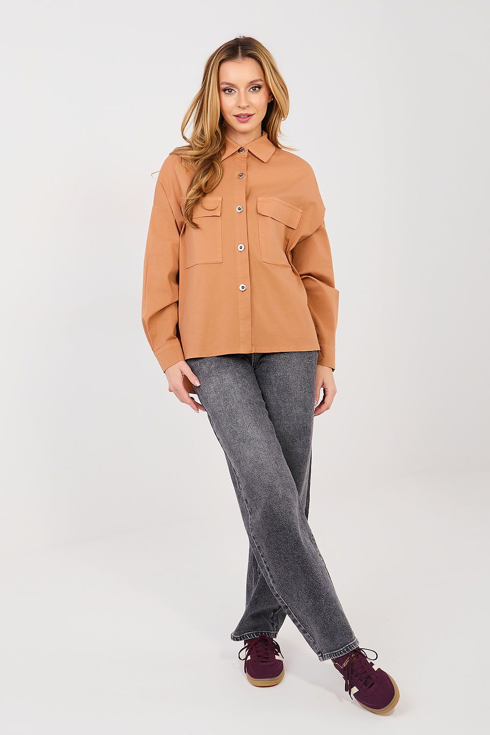   Koszula Damska Model IT-KS-FL9968.28 Dark Orange - Italy Moda 