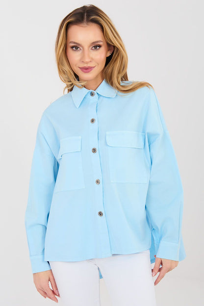   Koszula Damska Model IT-KS-FL9968.48 Light Blue - Italy Moda 