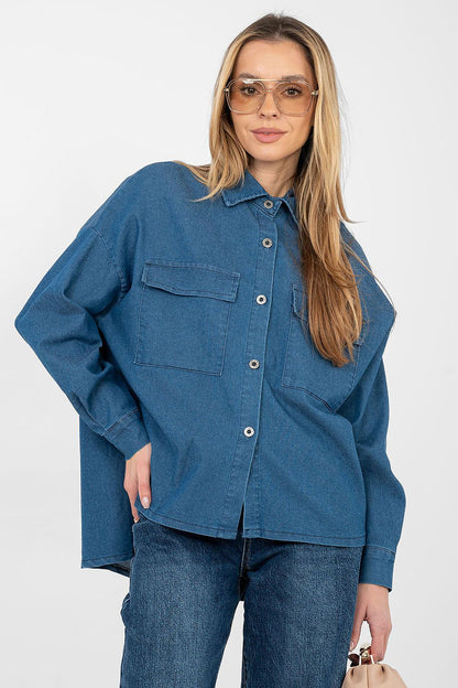   Koszula Damska Model IT-KS-FL9968.28 Blue - Italy Moda 