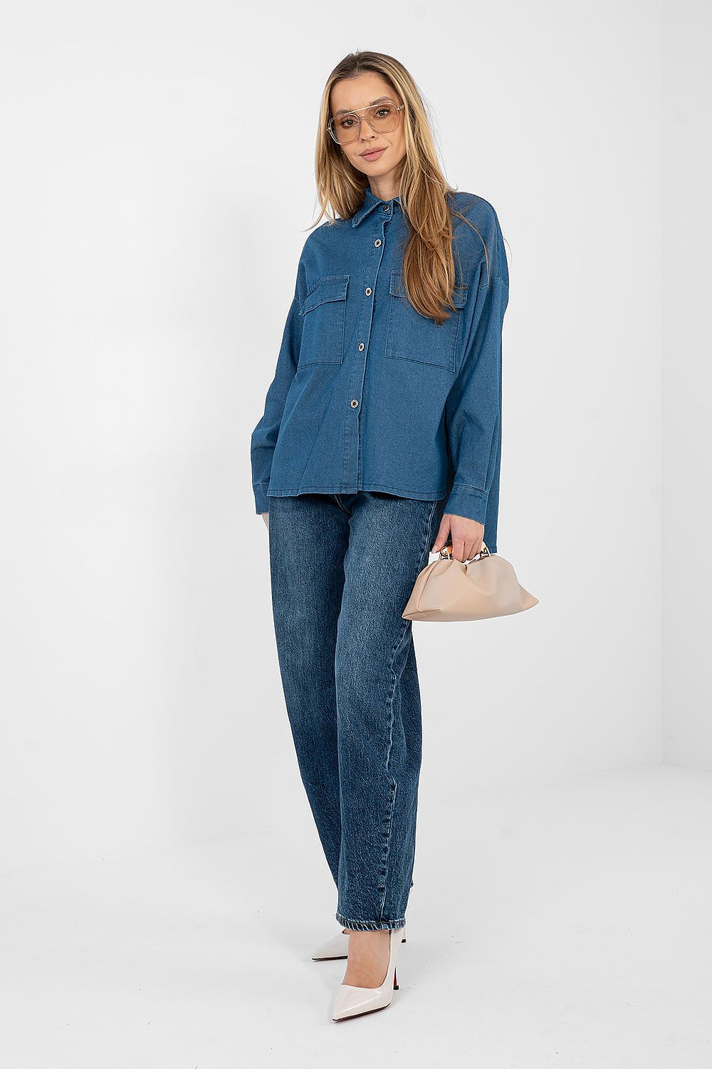   Koszula Damska Model IT-KS-FL9968.28 Blue - Italy Moda 