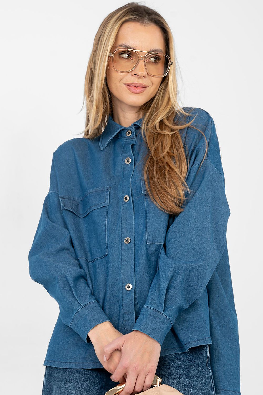   Koszula Damska Model IT-KS-FL9968.28 Blue - Italy Moda 