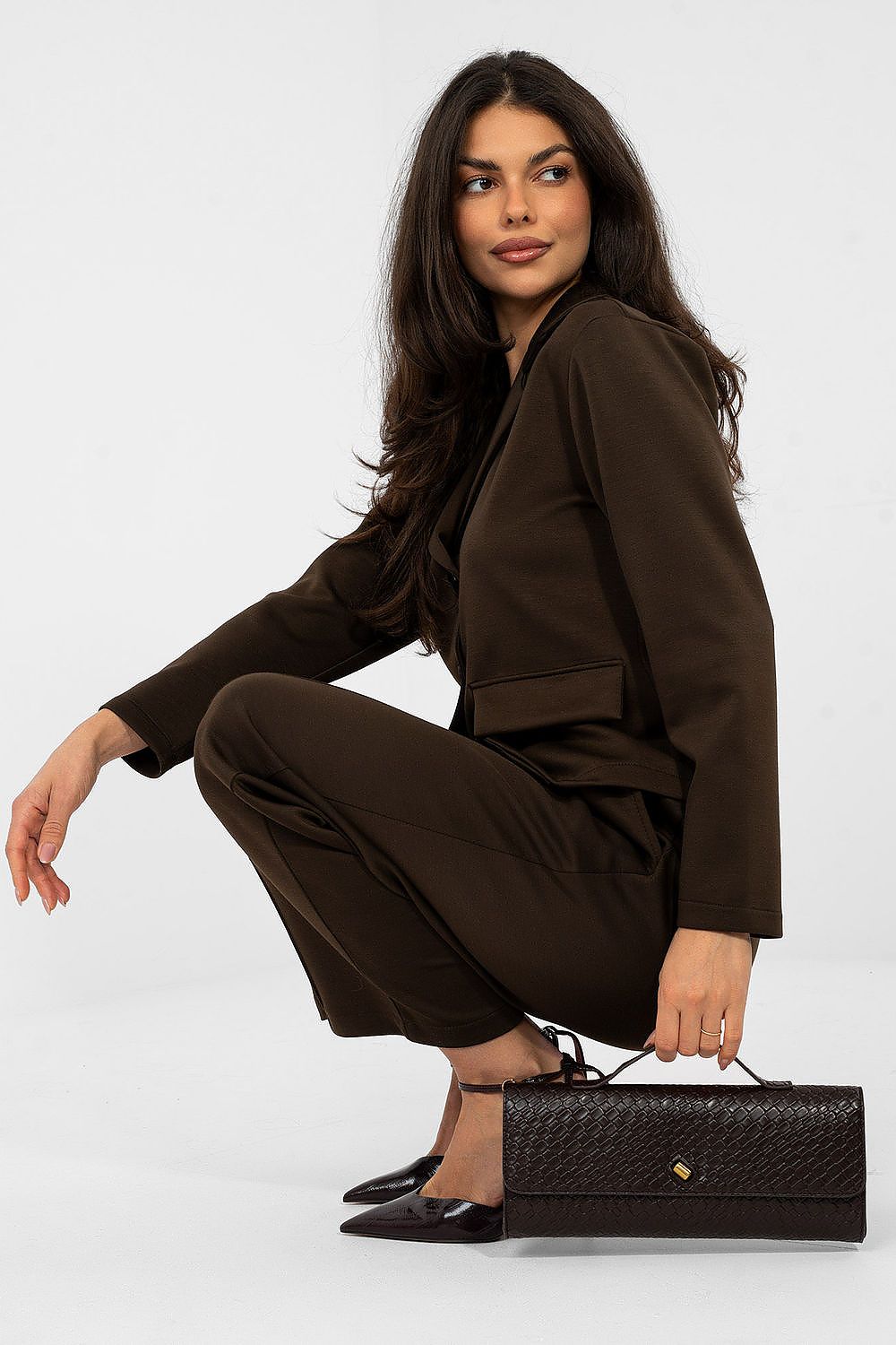   Marynarka Model IT-MA-22201.82 Dark Brown - Italy Moda 
