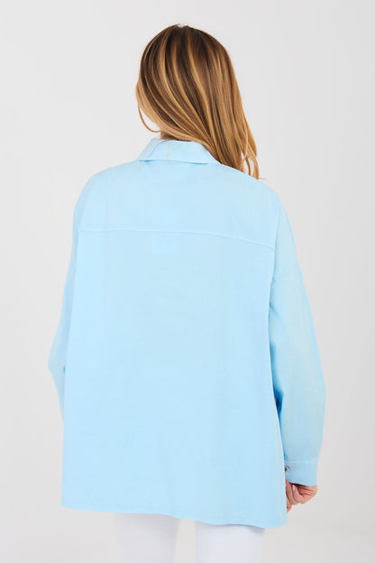   Koszula Damska Model IT-KS-FL9968.48 Light Blue - Italy Moda 