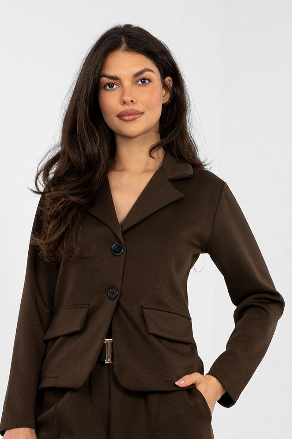   Marynarka Model IT-MA-22201.82 Dark Brown - Italy Moda 
