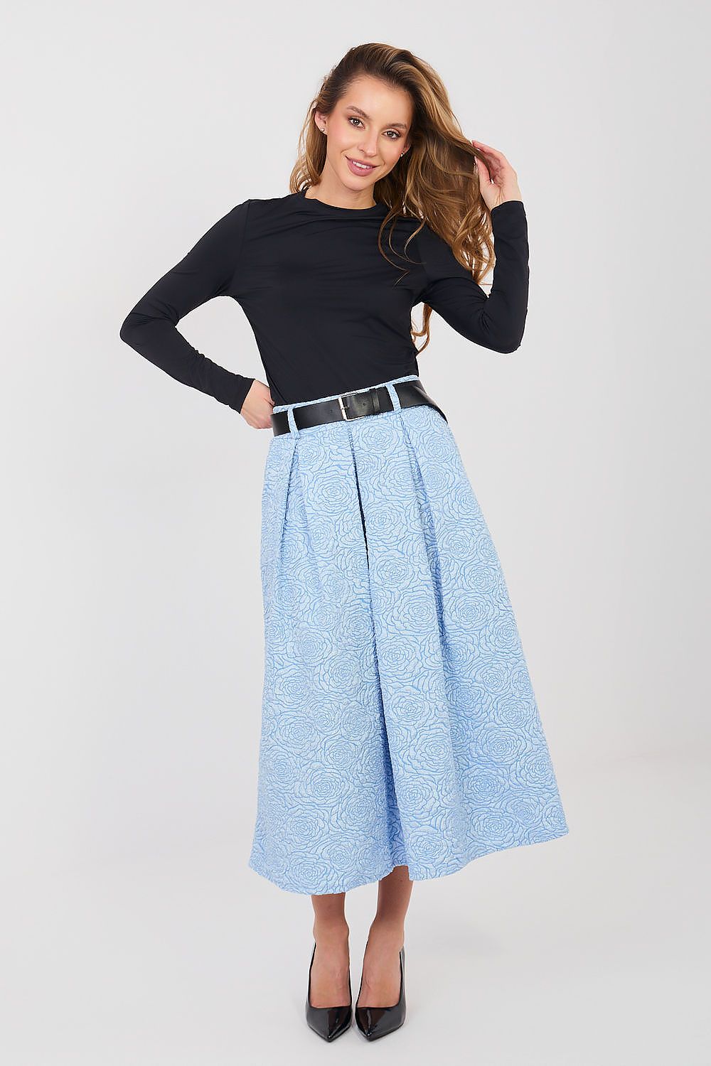  Spódnica Model IT-SD-18760.69 Light Blue - Rue Paris 