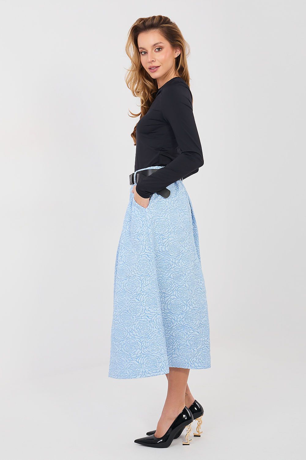  Spódnica Model IT-SD-18760.69 Light Blue - Rue Paris 