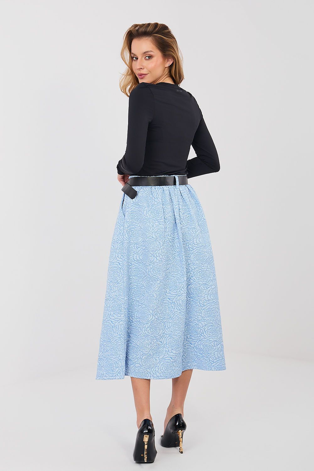  Spódnica Model IT-SD-18760.69 Light Blue - Rue Paris 