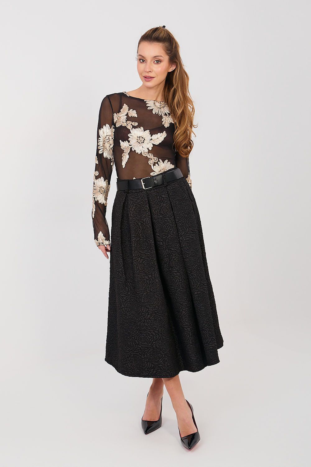  Spódnica Model IT-SD-18760.69 Black - Rue Paris 
