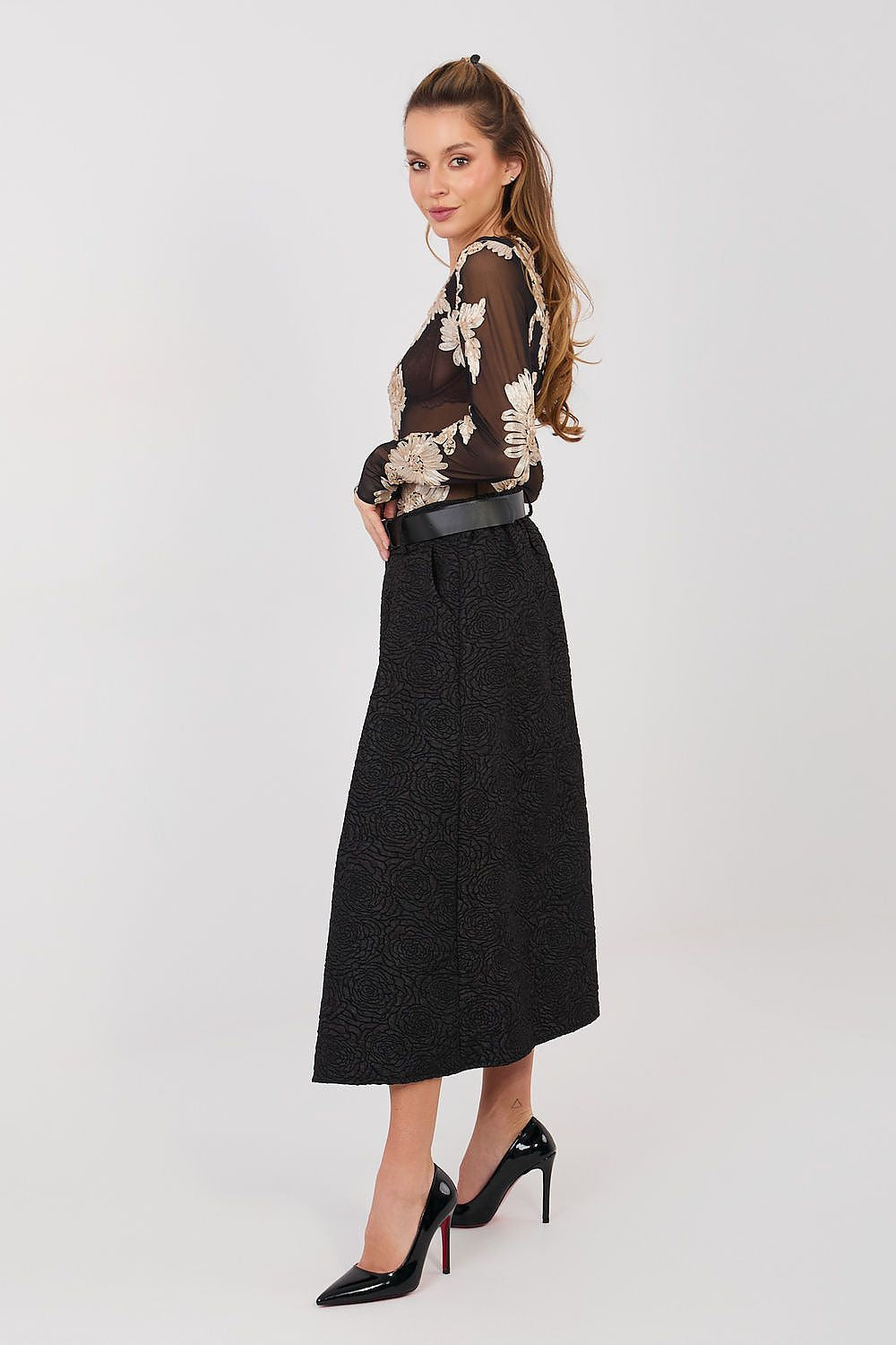  Spódnica Model IT-SD-18760.69 Black - Rue Paris 