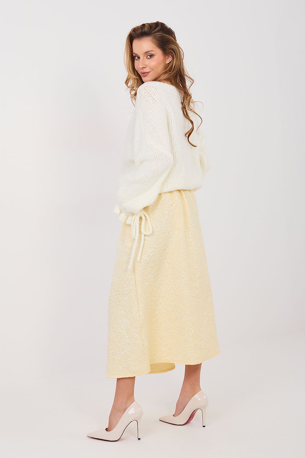  Spódnica Model IT-SD-18760.69 Light Yellow - Rue Paris 
