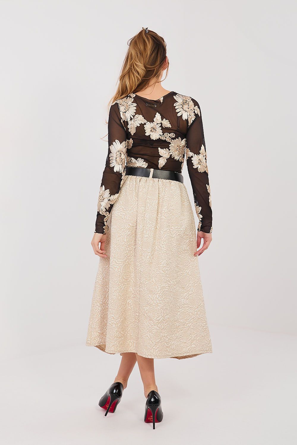  Spódnica Model IT-SD-18760.69 Beige - Rue Paris 
