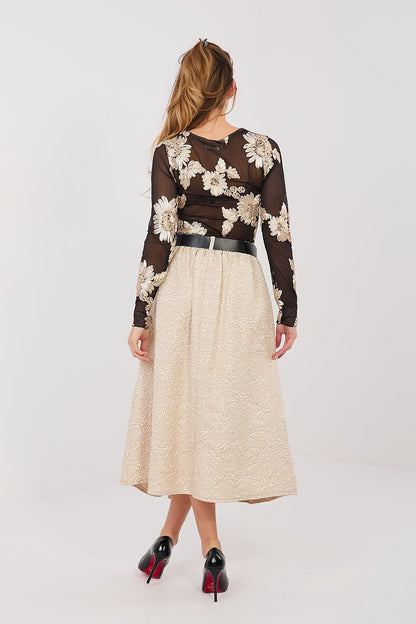  Spódnica Model IT-SD-18760.69 Beige - Rue Paris 