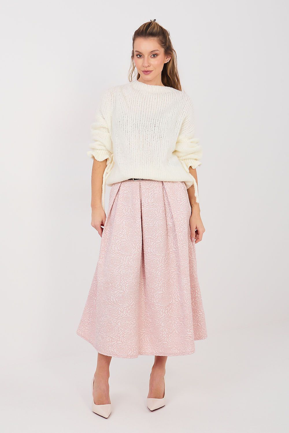  Spódnica Model IT-SD-18760.69 Light Pink - Rue Paris 