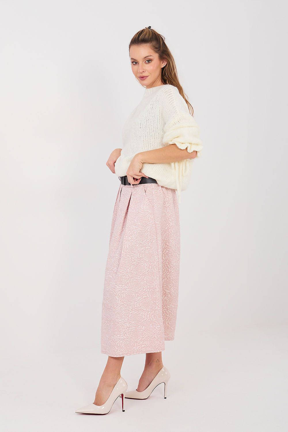  Spódnica Model IT-SD-18760.69 Light Pink - Rue Paris 