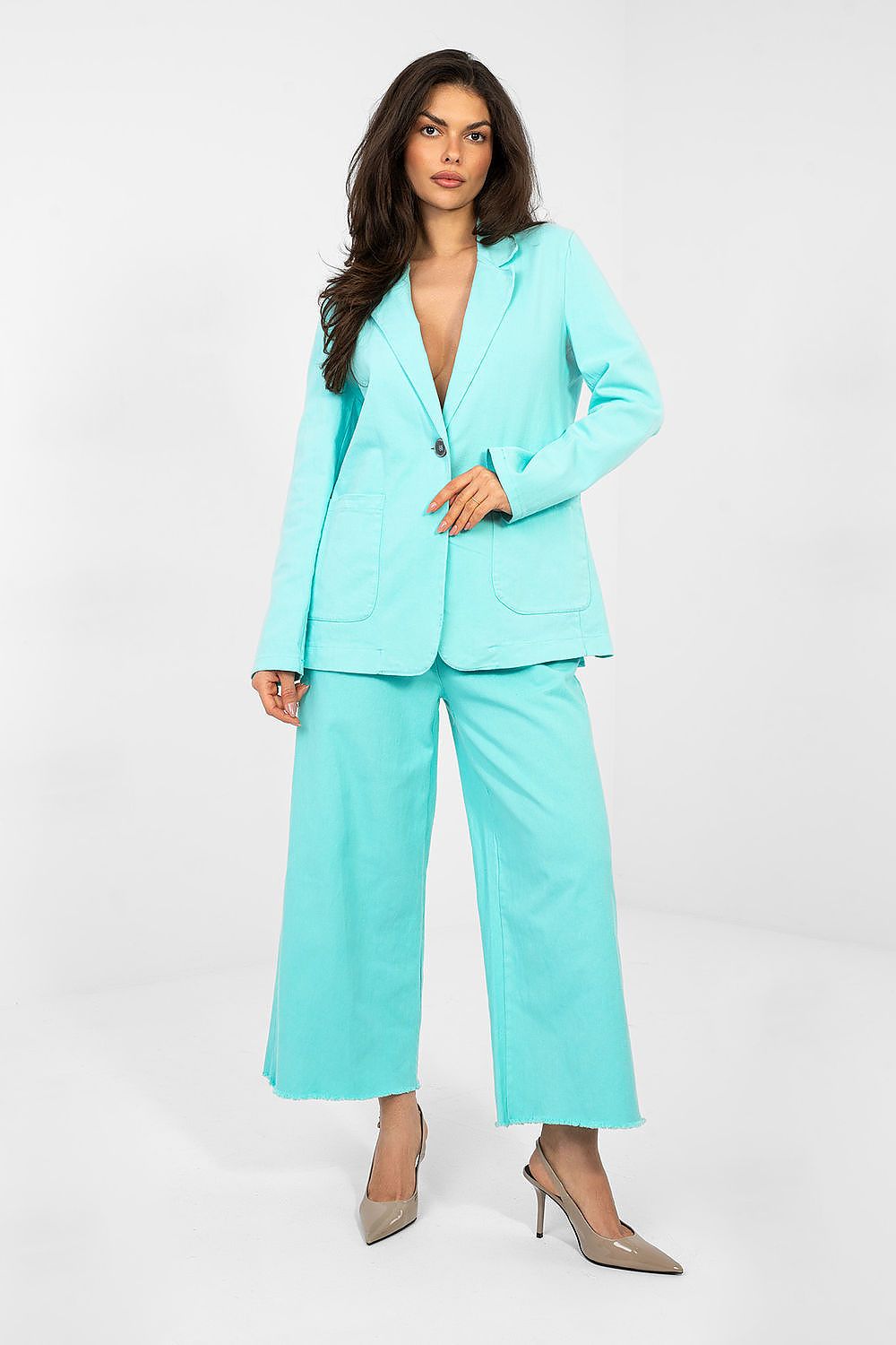   Marynarka Model IT-MA-FL7703.49 Turkus - Rue Paris 