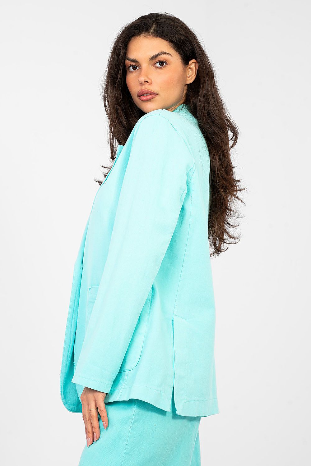   Marynarka Model IT-MA-FL7703.49 Turkus - Rue Paris 