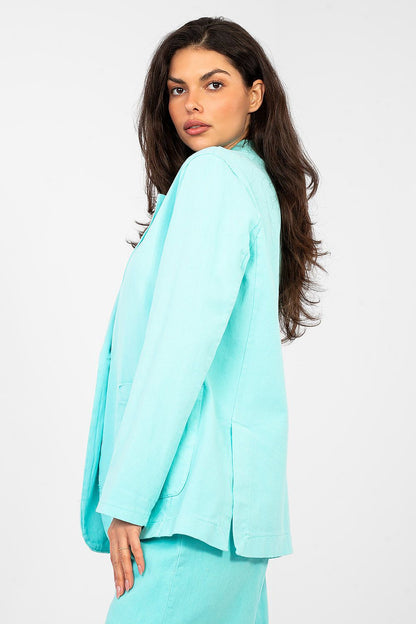   Marynarka Model IT-MA-FL7703.49 Turkus - Rue Paris 