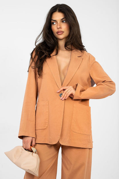   Marynarka Model IT-MA-FL7703.21P Dark Orange - Rue Paris 